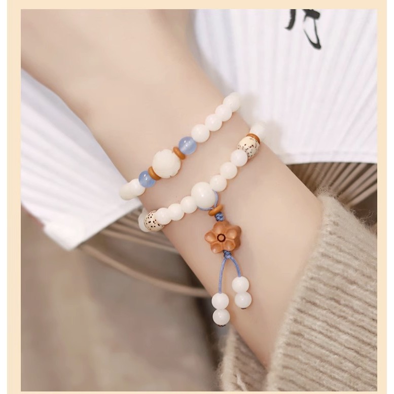 Vòng tay bồ đề ngọc trắng, phong cách hiện đại từ Trung Quốc