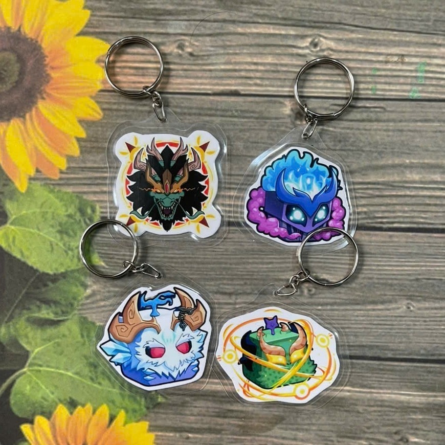 Combo Móc khóa blox fruit các mẫu tuyệt chiêu các trái Dragon yeti kitsune daugh T-rex  MAU3339