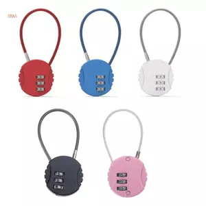 Shas Ổ khóa chống chịu thời tiết 3 chữ số Khóa cáp mật khẩu Dây di động Khóa hành lý