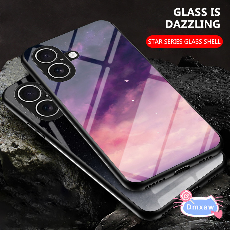 Ốp Điện Thoại Kính Bầu Trời Đầy Sao Dễ Thương Cho Realme GT Neo6 Neo5 Neo3 Neo3T Neo2 Neo2T Neo X7 Pro Max XT 5G 4G Vỏ Hoạt Hình Sang Trọng Milky Way Comet Vỏ Mềm Chống Trầy Xước