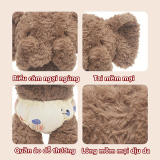 【BabyJoy】Đồ chơi nhồi bông hình voi nhút nhát,vải mềm an toàn, quà tặng sinh nhật và kỷ niệm cho bé trai bé gái