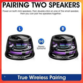 ngoài trời Loa Bluetooth từ tính, Loa G200 di động đa chức năng với đèn nhiều màu RGB Hiển thị hiệu ứng âm thanh vòm 3D