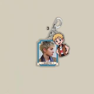 2pcs/Set CORTIS Keychain Cartoon Cute Acrylic Printing Charm Pendant Bag Accessories Key Ring JUHOON KEONHO MA