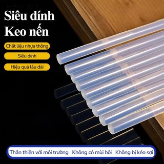 Keo nến nhỏ trong suốt siêu dính, kích thước 0.7 * 25cm - Bó 50 cây hàng tốt, giải pháp kết dính lý tưởng và tiện lợi