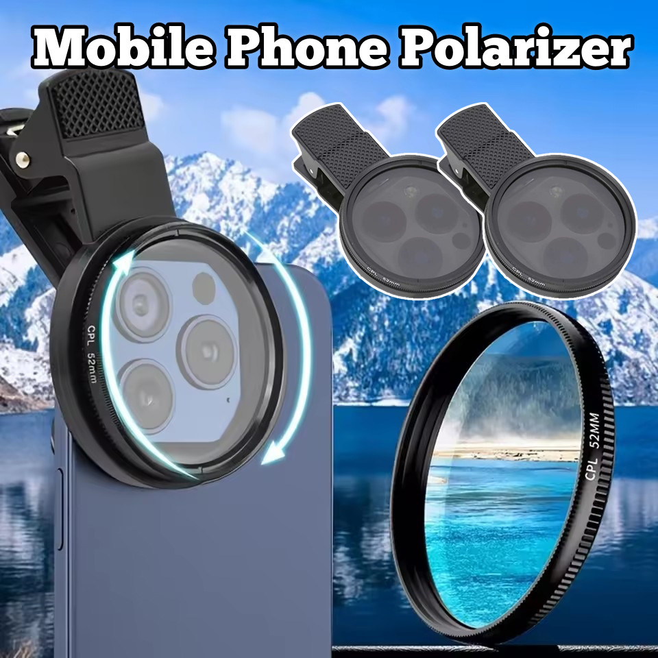 Bộ lọc phân cực ống kính chụp ảnh di động Clip-on Bộ lọc phân cực HD chống phản chiếu cho máy ảnh điện thoại