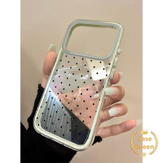 Ốp Lưng Cho Iphone Air 12 17 16 13 15 14 11 Pro Max 14 16 15 Plus Màu Đen Đơn Giản Chấm Bi Sang Trọng 2 Trong 1 Silicon Cover