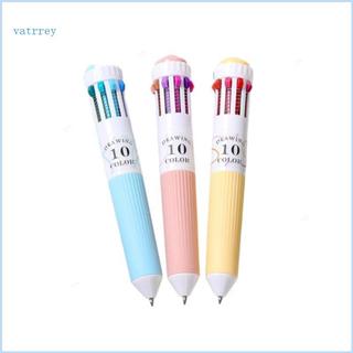VA 3 Bút Nhiều Màu 10 Màu Trong 1 Bút Viết Để Ghi Chú Nhật Ký Bút Bi Có Thể Thu Vào Cho Trường Văn Phòng