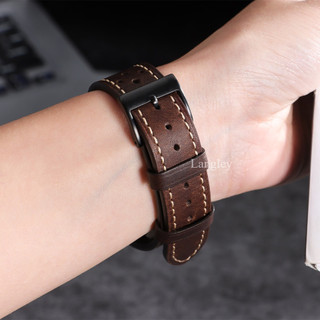 Vintage Rally Racing Dây đeo đồng hồ da thật 18mm 20mm 22mm 24mm Retro Porous Thoáng khí Da bò Bắp chân Wirstbelt cho nam nữ cho SEIKO Diver