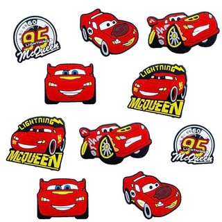 Charm ô tô đỏ -  Charm Gắn Dép Ô Tô Hoạt Hình MCQUEEN Cute, Phụ Kiện DIY Dép Xinh- Set charm gắn dép cross siêu hot hit