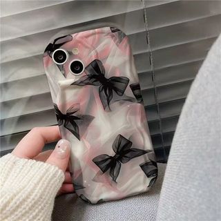 Vỏ điện thoại họa tiết nơ ren cho RENO 15 15F 14 PRO 14F 13F 12F 11F 12 11F 12 11 Pro OPPO A6 A5 PRO A40 A3X A6X Vỏ có dây chuyền ngọc trai bên sóng mềm