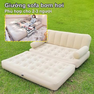 Giường Hơi Tự Động 2 Trong 1 - Ghế Sofa Bơm Hơi Gấp Gọn Đa Năng, Nệm Hơi Di Động Cho Cắm Trại Du Lịch