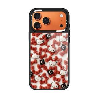 CASECASE X Hello Kitty Nơ Ốp Lưng Kính Hút Từ Tính Chống Trầy Xước Cho IPhone 17 Air 16 15 14 Pro Max Plus Ốp Lưng Cứng Có Hộp Khắc Logo