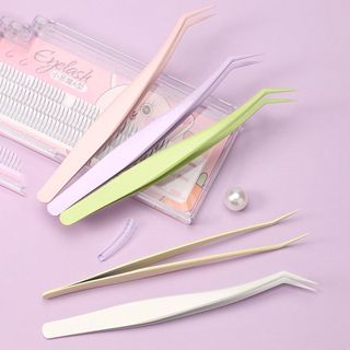 Nhíp lông mi giả AFTEROF, Nhíp nối dài lông mi bằng da, Dụng cụ uốn mi có độ chính xác cao bằng thép không gỉ chuyên nghiệp Ghép