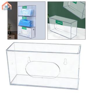 Giá đỡ dùng một lần Găng tay Hộp đựng găng tay nhà bếp, Đa năng, Hộp đựng đồ, Treo tường trong suốt