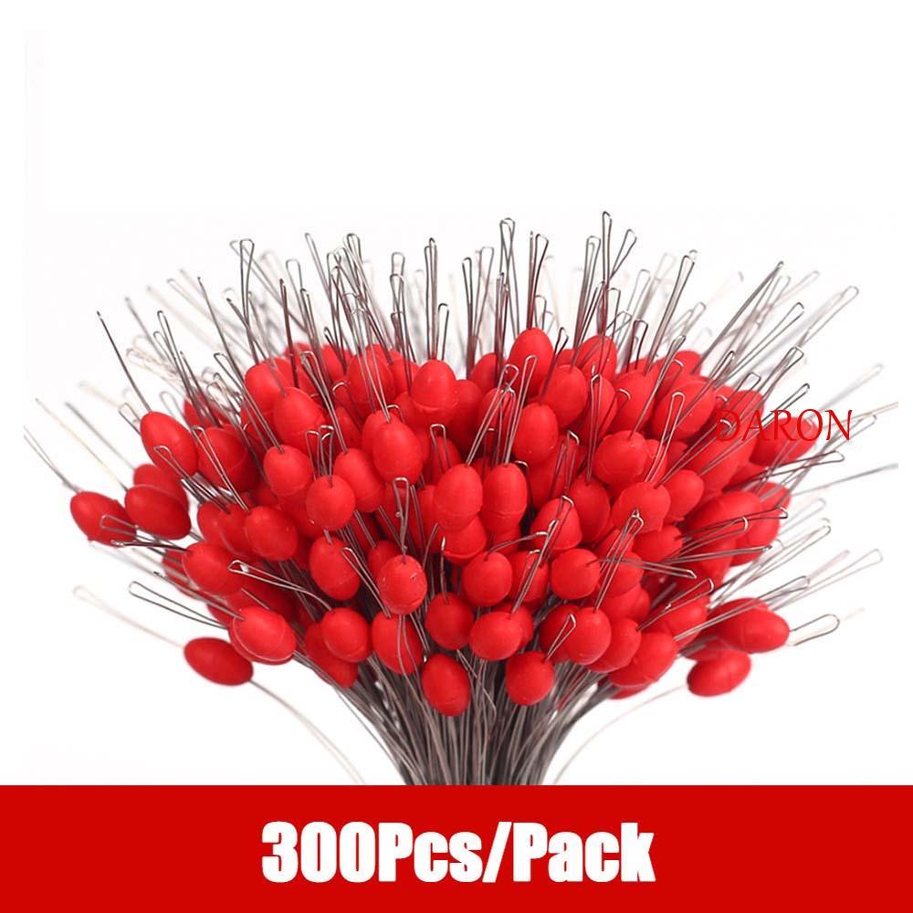 DARON Câu Cá Bobber Đen 300 Cái / gói Nút Chặn Cao Su Dây Câu Điện Trở Đầu Nối Câu Cá Trong Suốt Phao Câu Cá