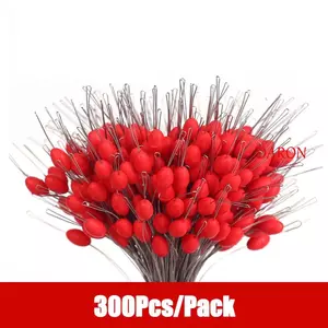 DARON Câu Cá Bobber Đen 300 Cái / gói Nút Chặn Cao Su Dây Câu Điện Trở Đầu Nối Câu Cá Trong Suốt Phao Câu Cá
