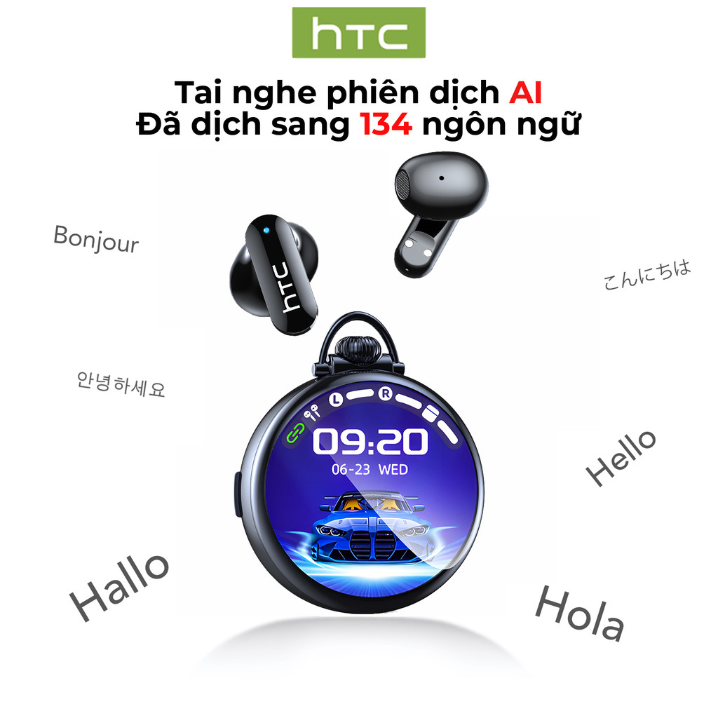 Tai nghe dịch HTC NE71 Tai nghe Bluetooth 6.0 AI Dịch trực tiếp Màn hình LED thông minh HiFi Chất lượng âm thanh Công nghệ khử tiếng ồn | BigBuy360 - bigbuy360.vn