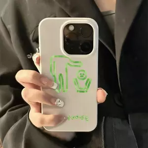 Con voi nhỏ đơn giản cho trường hợp iPhone 17promax iPhone 16plus mới 15 Jelly Case 1312 Ý tưởng