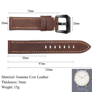 Dành Cho Panerai Vintage Da Bò Dây Đeo Đồng Hồ 18 / 20 / 22 / 24 / 26mm Phát Hành Nhanh Da Thật Chính Hãng Dây Đồng Hồ Thông Minh Vòng Tay Cho Nam Nữ Diver Phong Cách Retro