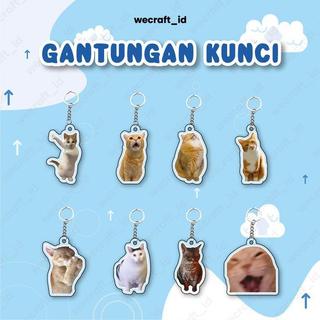 Quà tặng móc khóa Meme mèo dễ thương quà lưu niệm memes mèo nhỏ dễ thương-Chuối, 1 mặt