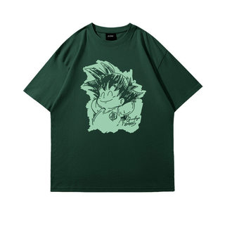 Áo thun kiểu Nhật Bản, thích hợp mặc hàng ngày, in hình Son Goku từ bộ anime "Dragon Ball". Thoáng khí và thoải mái.