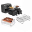 Giá nướng nồi chiên không khí bằng thép không gỉ Yoo với 4 xiên cho phụ kiện nấu ăn BBQ