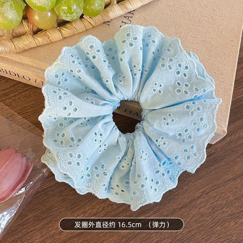 Dây rút ren Dây buộc tóc Scrunch Hàn Quốc Dây buộc tóc đuôi ngựa thấp ngọt ngào