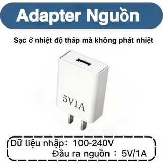 Củ sạc  5V1A công suất 5W dùng cho các thiết bị công suất nhỏ như đèn led, camera, quạt cầm tay, loa bluetooth, tai nghe