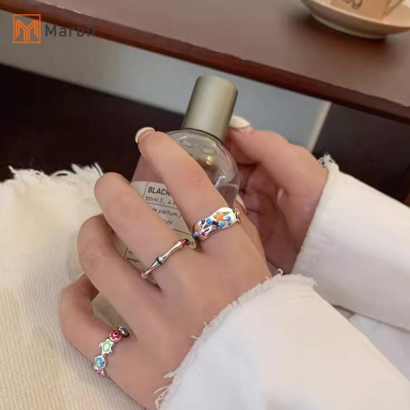 Nhẫn ngôi sao nhiều màu, linh hoạt phù hợp mọi kích cỡ, làm quà tặng trang sức
