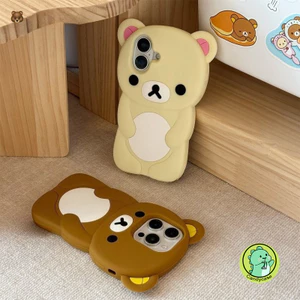 Ốp Điện Thoại Silicon Rilakkuma Cho Samsung Galaxy S25 S24 S23 Plus Ultra S25 + S24 + S23 + 5G 4G Vỏ Hoạt Hình 3D Dễ Thương Dễ Thương Vỏ Mềm Chống Sốc