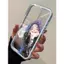 Tóc tím mát mẻ cho 16 trường hợp iPhone 17Air 3 trong 1 bezel 14 13 11Pro