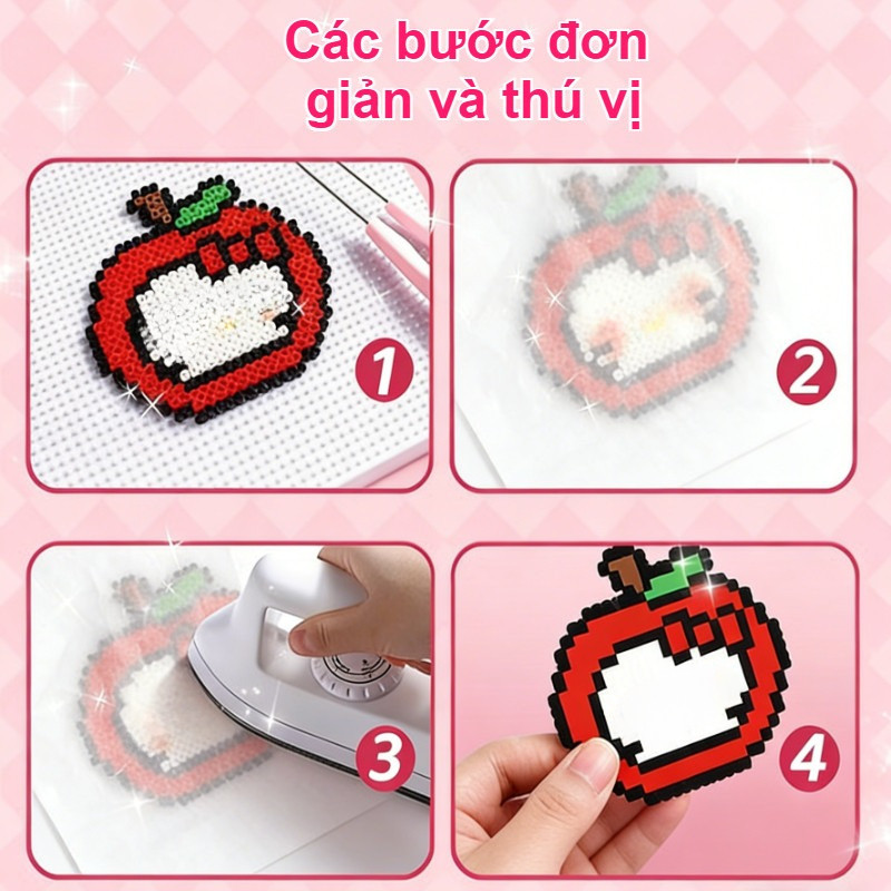 Bộ Hạt Cầu Chì đậu Nhỏ Cao Cấp Cỡ 2.6mm,24/48/72/96Màu Hạt,xếp Hình Ba Chiều Thủ Công,Đồ Chơi Trẻ Em