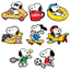 YT4 Snoopy Hoạt Hình Dễ Thương Men Chân Hợp Kim Trâm Cài Cho Túi Ba Lô Hộp Đựng Bút Chì