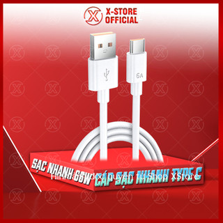 Dây sạc Type C 66W sạc siêu nhanh, cáp sạc điện thoại 6A cổng USB, tương thích rộng, dây dày chống đứt gãy DSUTC60W