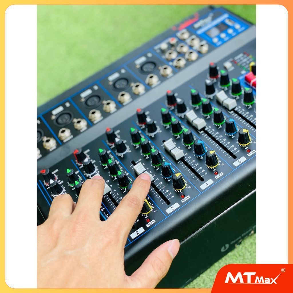 [Tặng Dây] Bàn Trộn âm thanh Mixer MTMax F7 - 7 Kênh Cao Cấp - Có Bluetooth, Chống Hú Tốt