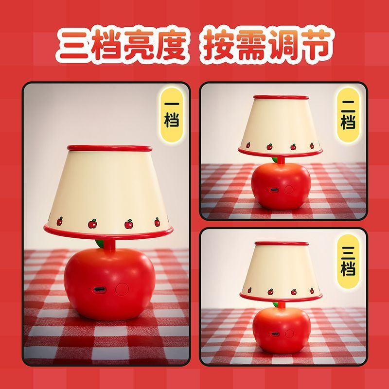 Đảm bảo chính hãng [Chính hãng] Sanrio Series Apple hello kitty Night Light Fun hello kitty Đèn bàn nhỏ Trang trí máy tính để bàn Dòng chữa bệnh Phòng ngủ Đèn ngủ Nữ hoàng Quà tặng