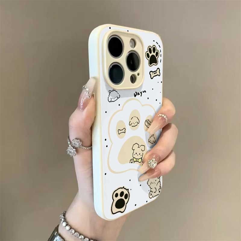 Dấu chân chó nhỏ phù hợp với 16 vỏ điện thoại iPhone 17 Air silicon 14/13/11 Pro