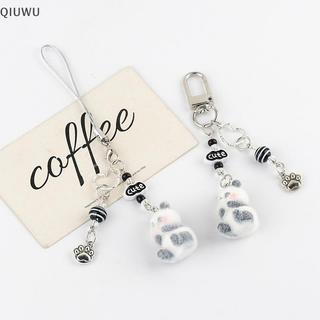 QIUWU Hoạt Hình Dễ Thương Floing Panda Dây Điện Thoại Thời Trang Gấu Trúc Móc Khóa Điện Thoại Di Động Túi Đáng Yêu Mặt Dây Chuyền Cặp Đôi Móc Khóa.