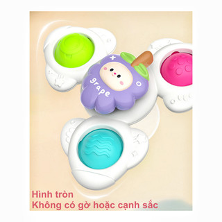 【BabyJoy】Đồ chơi xoay hút chân không cho bé,Có một chiếc vòng tay, Phong cách hoạt hình,Thiết bị làm dịu em bé