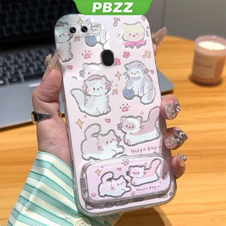 Ốp lưng cho oppo a5s oppo a12 oppo A7 oppo a3s oppo a12e F9 Vỏ điện thoại Vỏ mềm Bảo vệ silicon chống sốc Vỏ trong suốt thiết kế mới thẩm mỹ PHIM HOẠT HÌNH CAT có giá đỡ TYYMZJ01