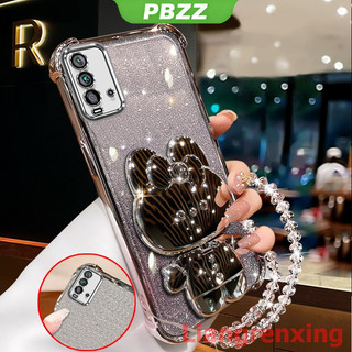 FOR ốp lưng Ốp điện thoại cho Redmi 9t Ốp mềm Ốp chống sốc Gương trang điểm hình thỏ thẩm mỹ thiết kế mới có dây đeo