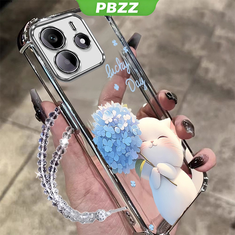 Ốp Lưng Cho redmi note 14 pro 5g redmi note 14 4g note 14S 2024 Vỏ Điện Thoại Vỏ Mềm Silicon Chống Sốc Thiết Kế Mới Thẩm Mỹ Trong Suốt Hoạt Hình Vòng Tay Mèo Cho Bé Gái SJSLLSHM01