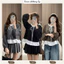 Áo Nỉ Tăm Thỏ Phối Cổ Bèo Nơ Buộc A7142 Thời Trang Nữ Bigsize