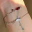 Phong Cách Tối Giản Mắt Ngựa Kim Cương Ruby Rắn Xương Vòng Tay Nữ Giọt Nước Zircon Vòng Tay Phù Hợp Với Một Mảnh Giao Hàng