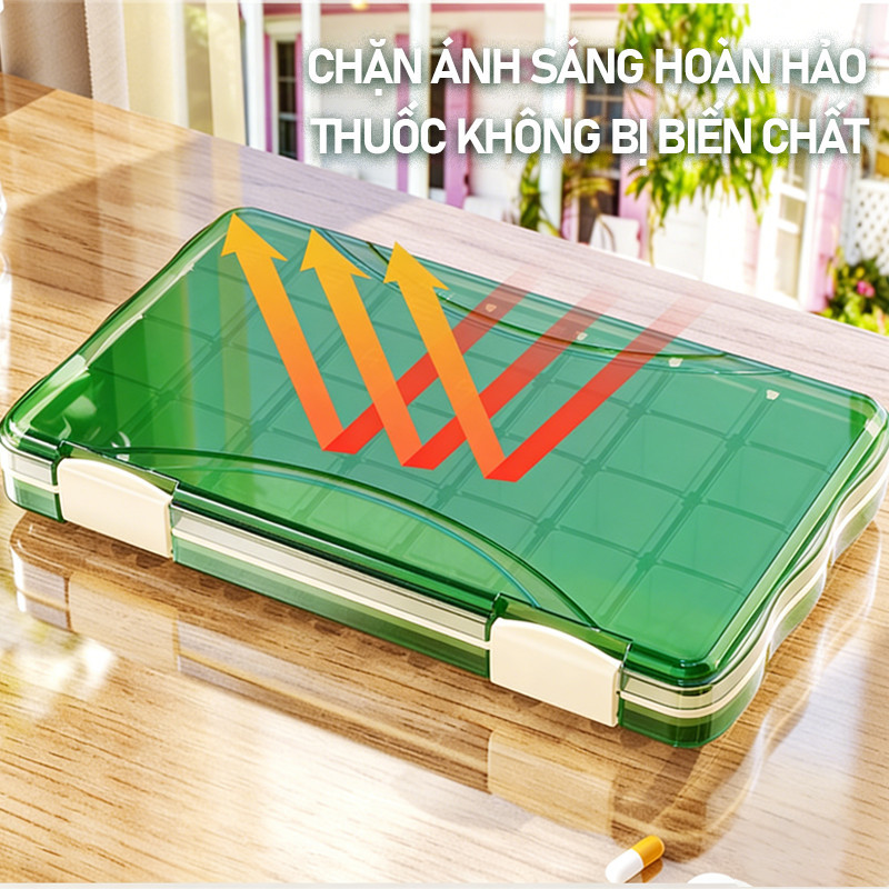 Hộp Chia Thuốc 28/7 Ngày - Nhiều Ngăn Trong Suốt, Dung Tích Lớn, Quản Lý Thuốc Tiện Lợi & An Toàn