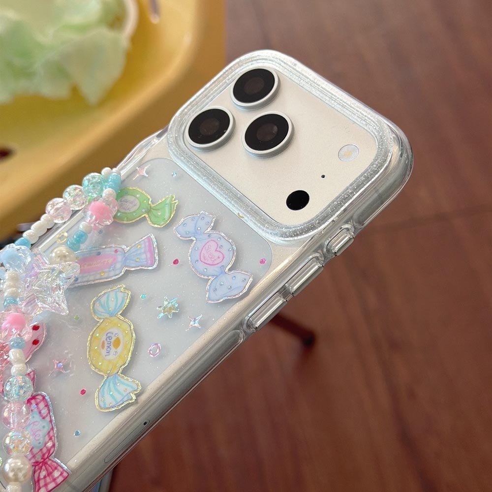 Ốp Lưng Cứng Trong Suốt Tương Thích Với iPhone 13 14 14Pro 14ProMax 15 15Pro 15ProMax 16 16Pro 16ProMax 17 17Pro 17ProMax Ốp Họa Tiết Kẹo Màu Ngôi Sao