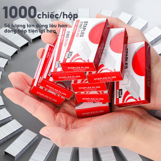 Ghim Bấm Giấy - Bộ 20 Hộp Ghim Bấm Chuyên Dụng, 1000 Đinh Ghim Văn Phòng Cho Máy Dập Ghim