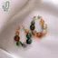1 Cặp Retro Không Đều Họa Tiết Snoop Đá Đính Hạt Vòng Bông Tai Phong Cách Hàn Quốc Trang Sức Thời Trang Cho Nữ Phụ Kiện Thanh Lịch