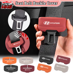 Xe Hyundai Dây An Toàn Khóa Bao Đa Năng Silicon Mềm An Toàn Chống Trầy Xước Đai Bảo Vệ Phụ Kiện Xe Hơi Cho Xe Hyundai Creta Accent Ioniq 5 Kona Santa Fe Stargazer Tucson Reina Staria Veloster Avante Sonata Elantra Venue Palisade