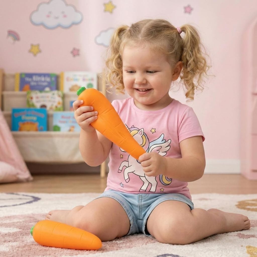 Quả bóng căng thẳng Squishy cà rốt khổng lồ, Quả mực Jumbo 5,5 inch Siêu mực và có thể đúc được Tăng chậm Thư giãn Cảm giác căng thẳng để giảm lo âu